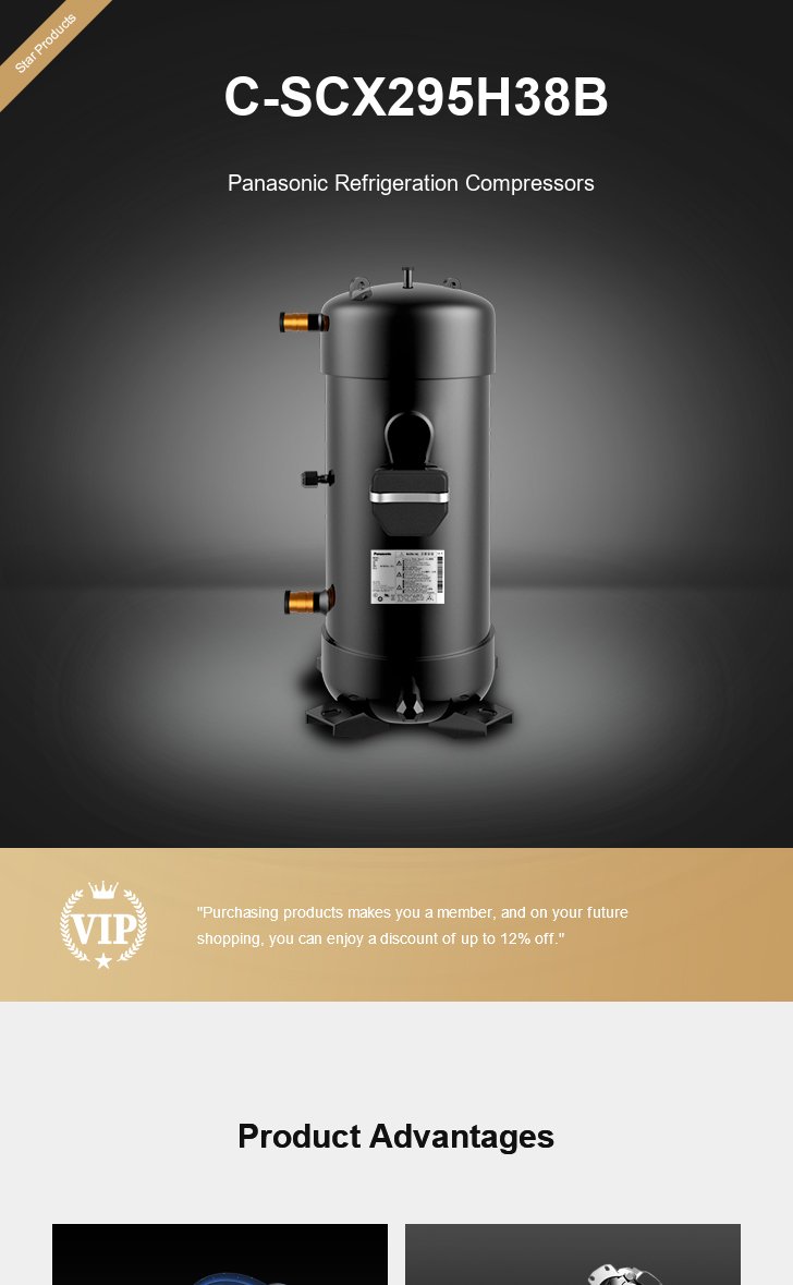 Panasonic Compressor C-SCX295H38B, technical parameters pdf, structure diagram